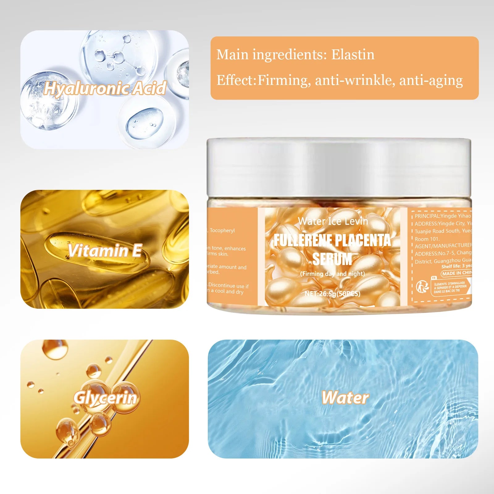 50pcs Collagen Capsules – Anti-Wrinkle, Acne Spot Remover & Whitening Serum