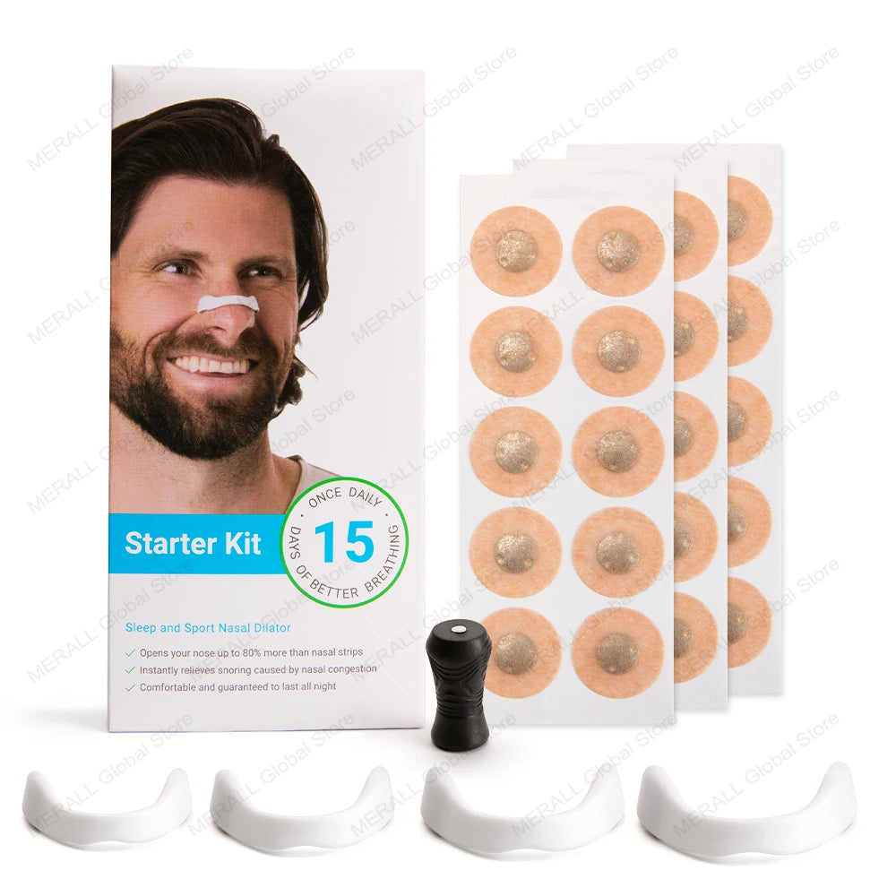 Sport Nasal Dilator Kit – Magnetic Nose Strips to Improve Breathing & Reduce Snoring