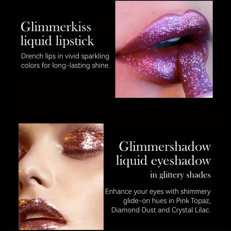 7-Color Diamond Matte Lipstick – Waterproof Glitter Lip Tint Balm