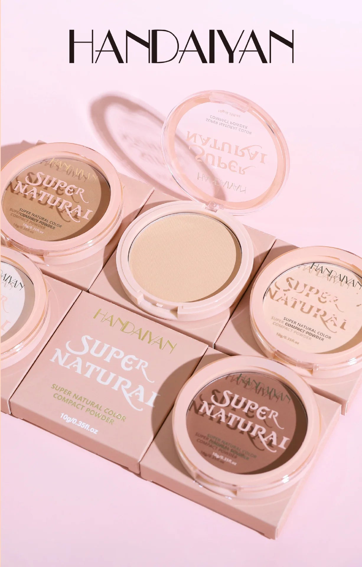8 Color Matte Face Pressed Powder – 24 Hours Oil Control, Natural Setting Powder Foundation: