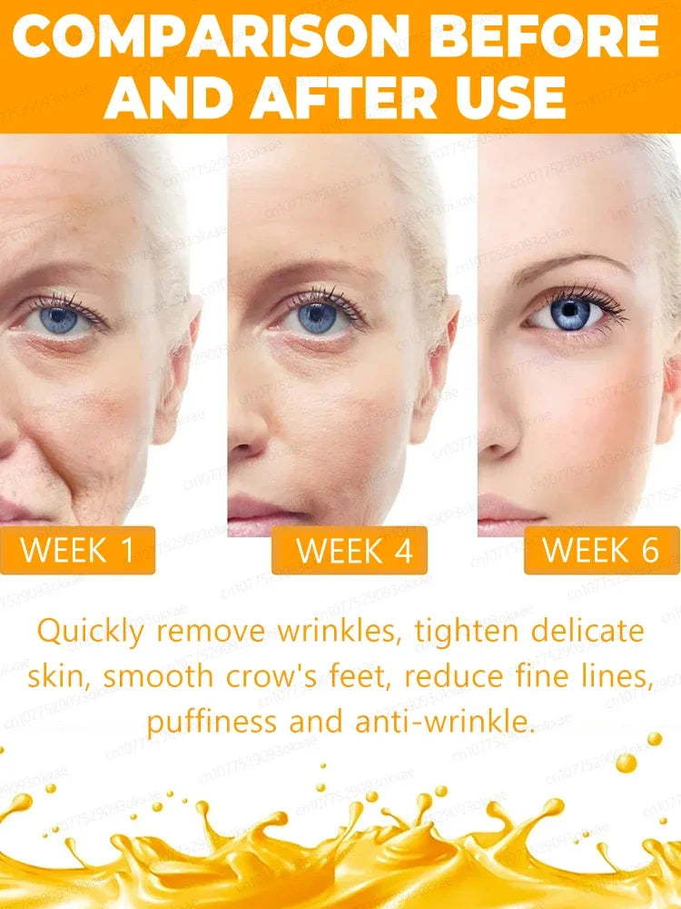 Anti-aging serum Wrinkles fade. Beauty stays.