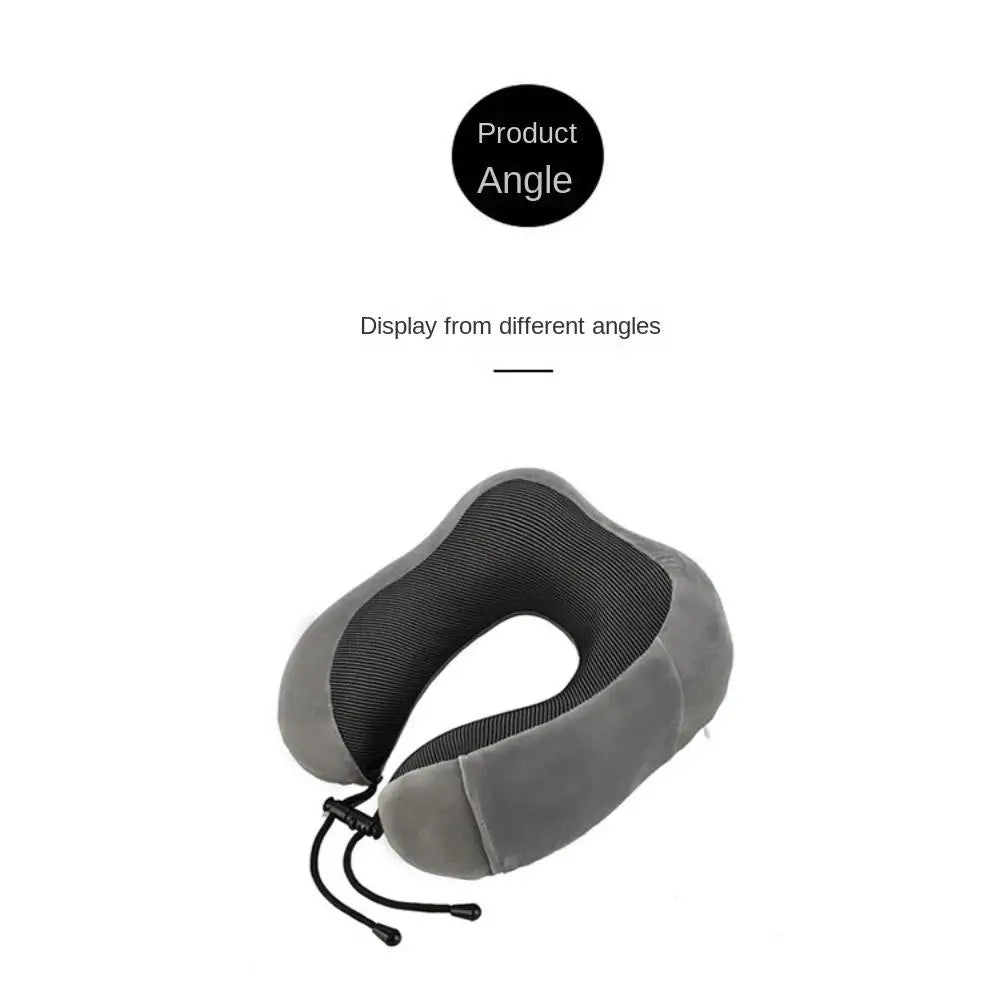 U-Shaped Memory Foam Travel Pillow – Neck Support Cushion for Travel Essentials
