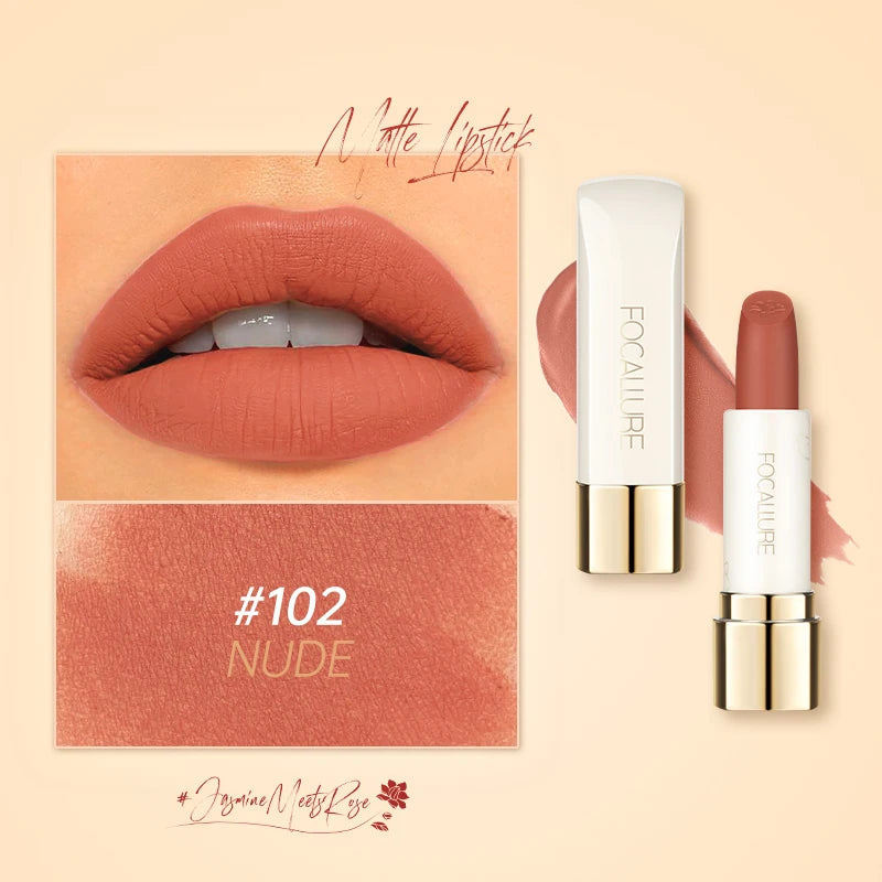 FOCALLURE 16 Shades Matte Lipstick Set – Waterproof, High-Pigment, Natural Finish: