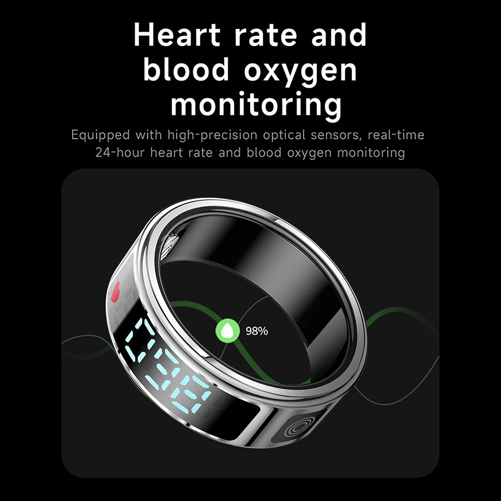 LAXASFIT SR08 Smart Ring – Heart Rate, Sleep Monitor & Motion Tracker (IP68)