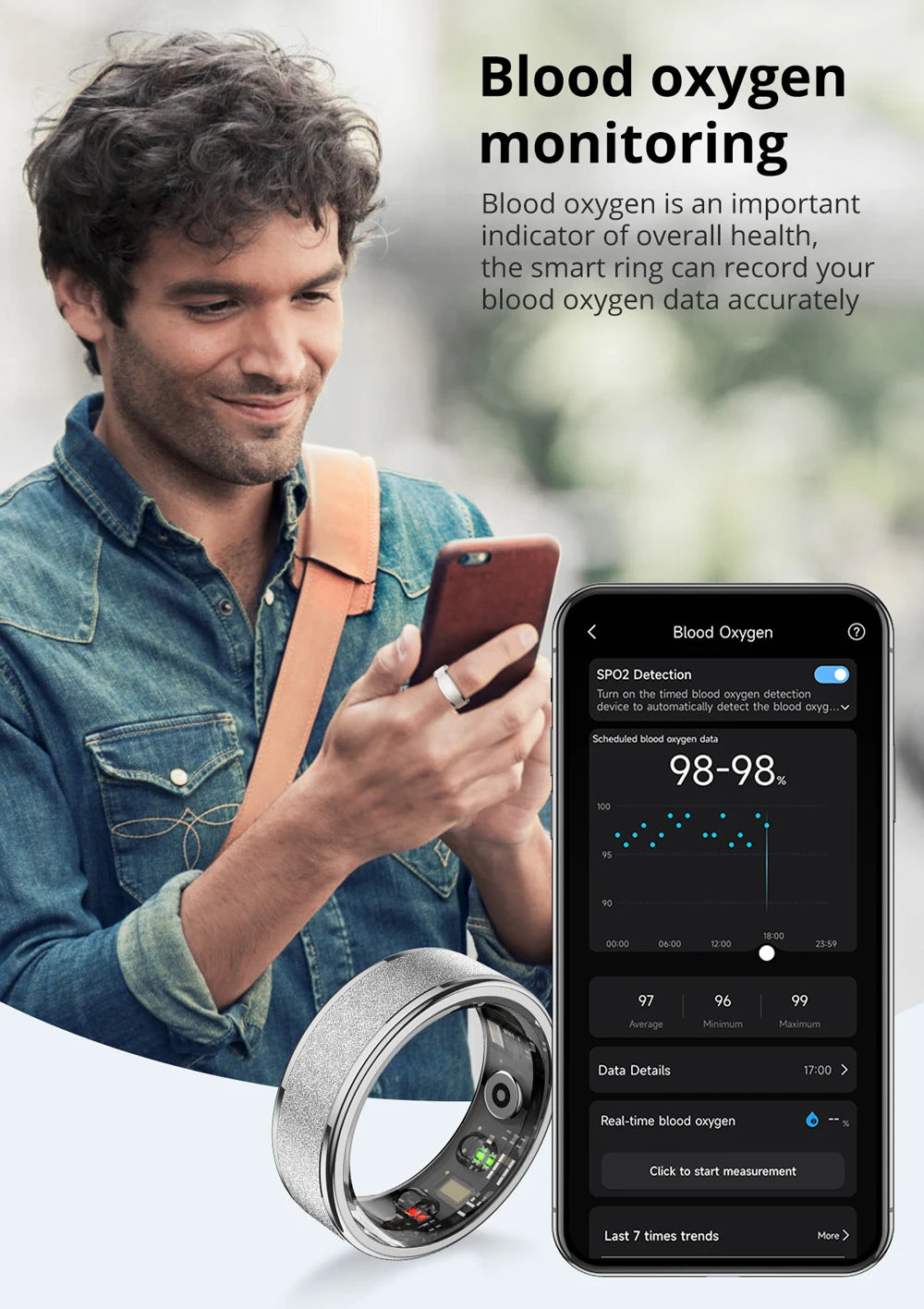 COLMI R10 Smart Ring – Health, Sleep Monitor & 5ATM Waterproof with Charging Case