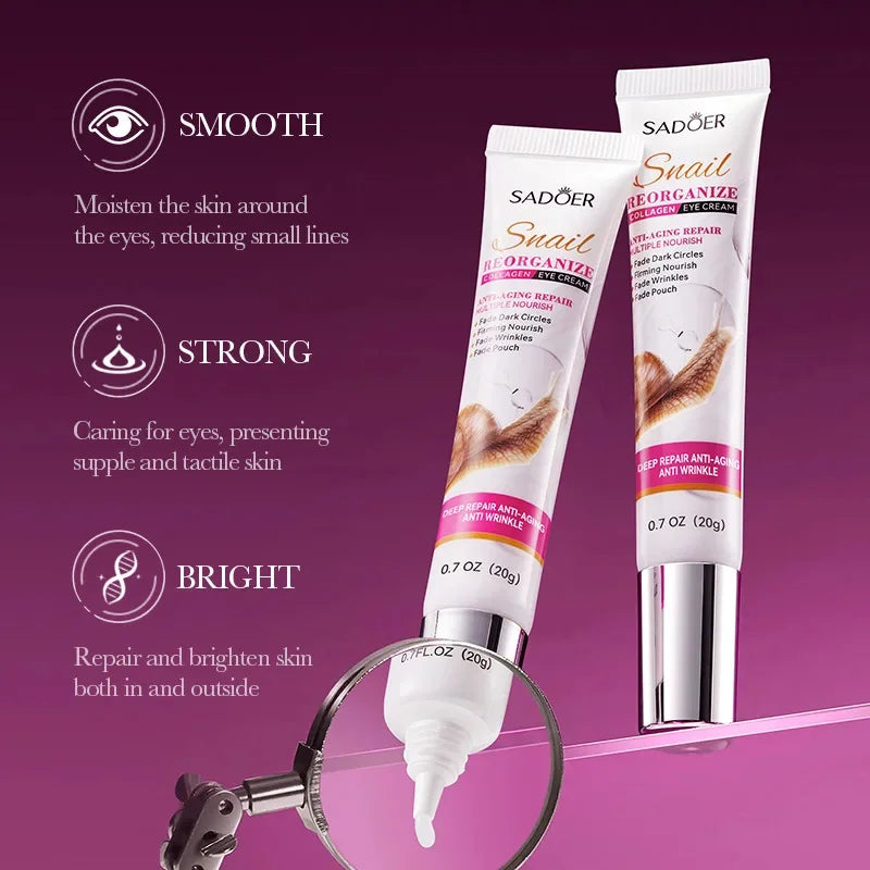 Snail Collagen Eye Cream – Anti-Aging, Dark Circles & Puffiness Care
