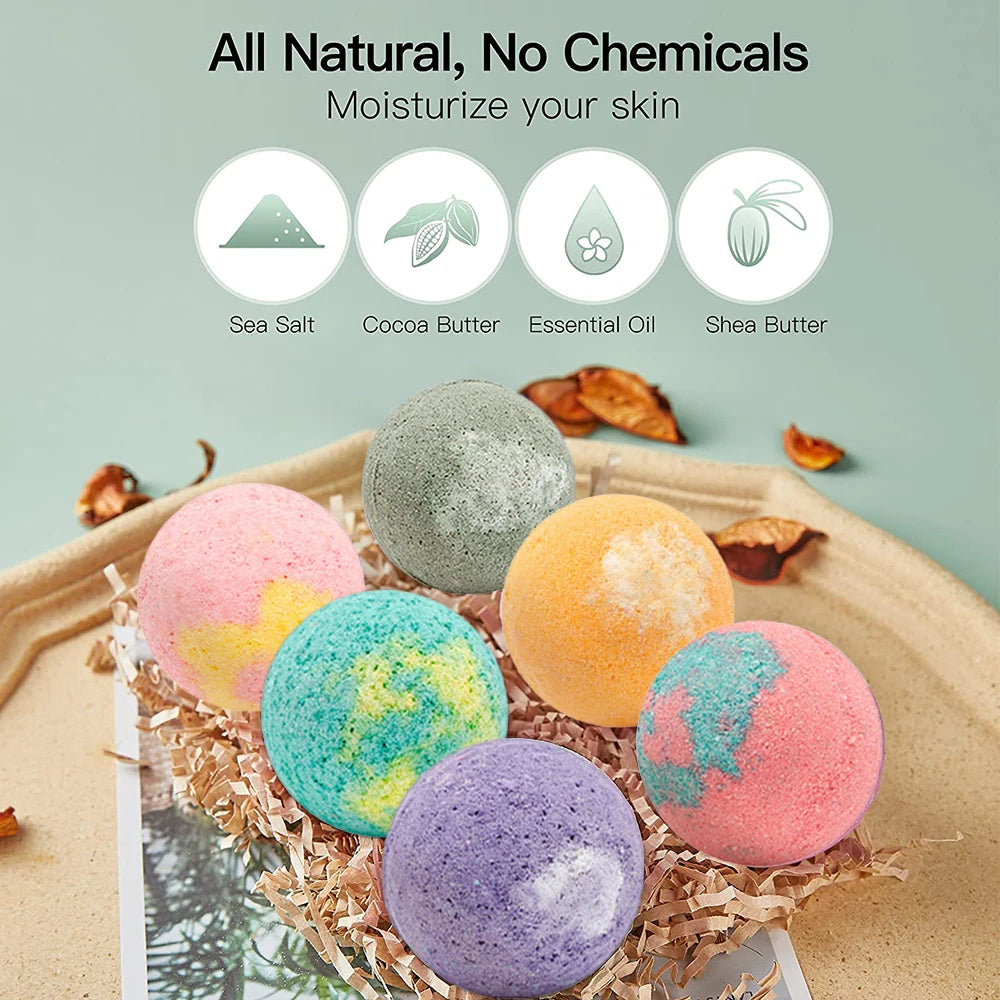 12-Piece Mini Bath Bomb Set for Relaxation & Skincare