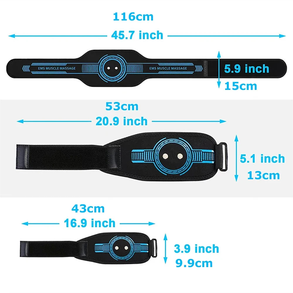 Smart EMS Abdominal Toning Belt – Muscle Stimulator for Waist, Arms & Legs