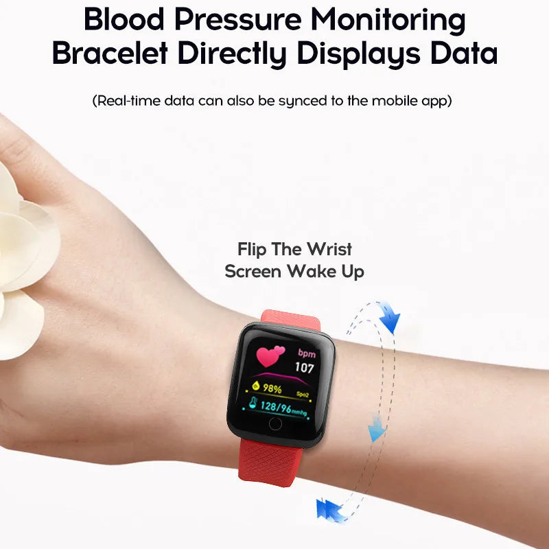 116 Plus Smart Watch – Fitness Tracker with Heart Rate Monitor & Waterproof Design