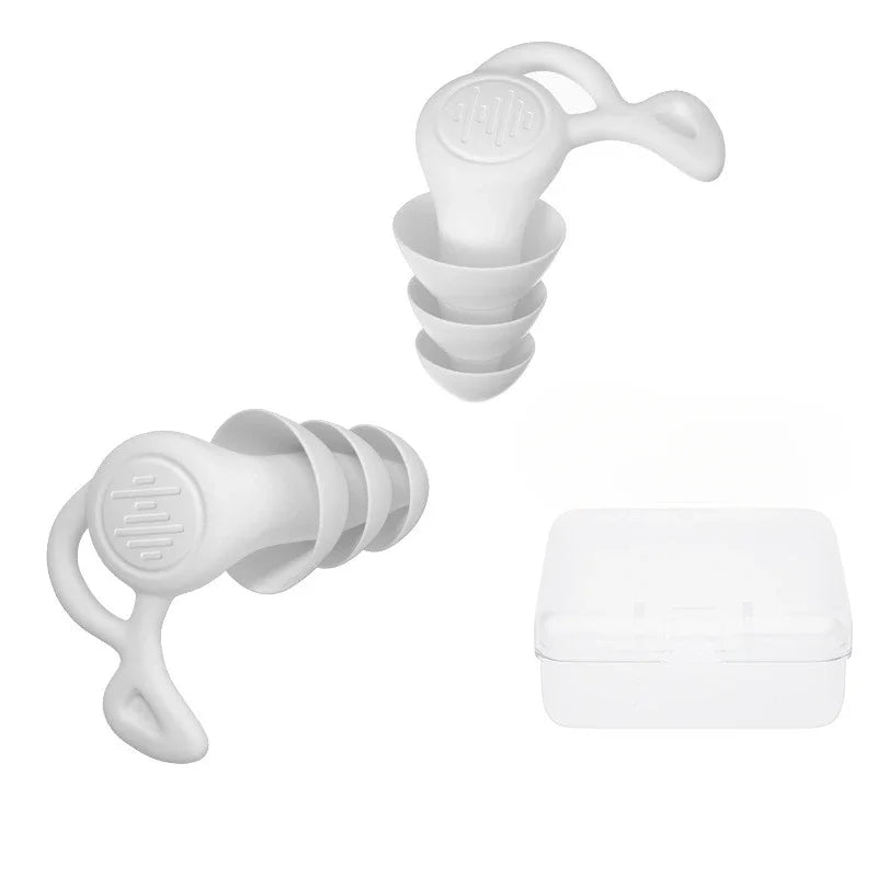 3-Layer Silicone Earplugs – Reusable Waterproof Noise-Reducing Ear Protection