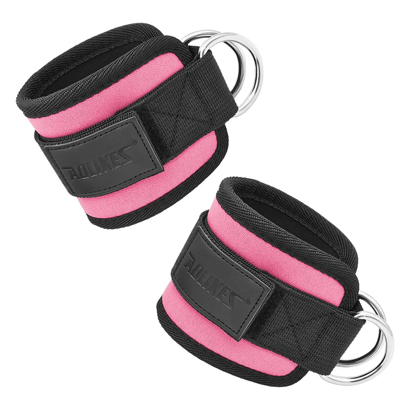 AOLIKES Adjustable Ankle/Wrist Cuffs – Padded Straps for Cable Glute Workouts