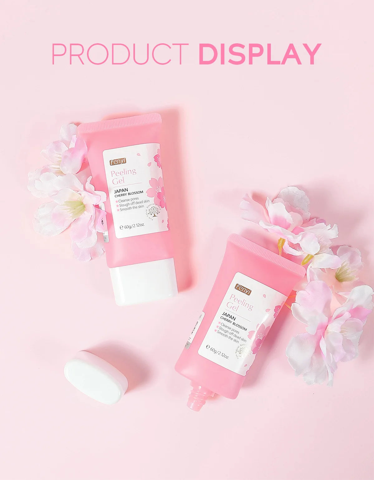 Cherry Blossom Peeling Gel – 60g Facial Exfoliator & Moisturizing Cleanser