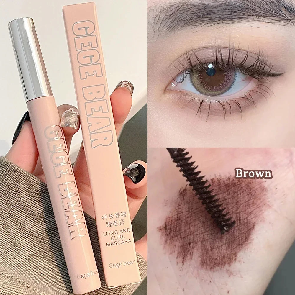 Silk Fiber Matte Mascara – Waterproof, Curling & Lengthening with Ultra-Fine Brush