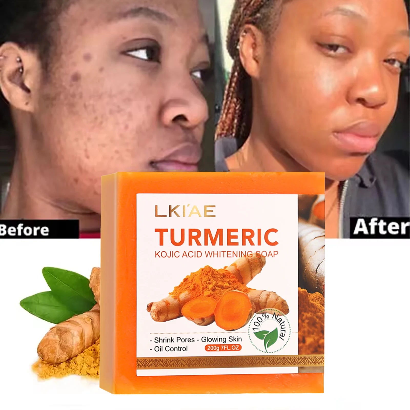 Natural Turmeric Body Wash – Brightening & Deep Cleansing Soap Bar 2 for 1