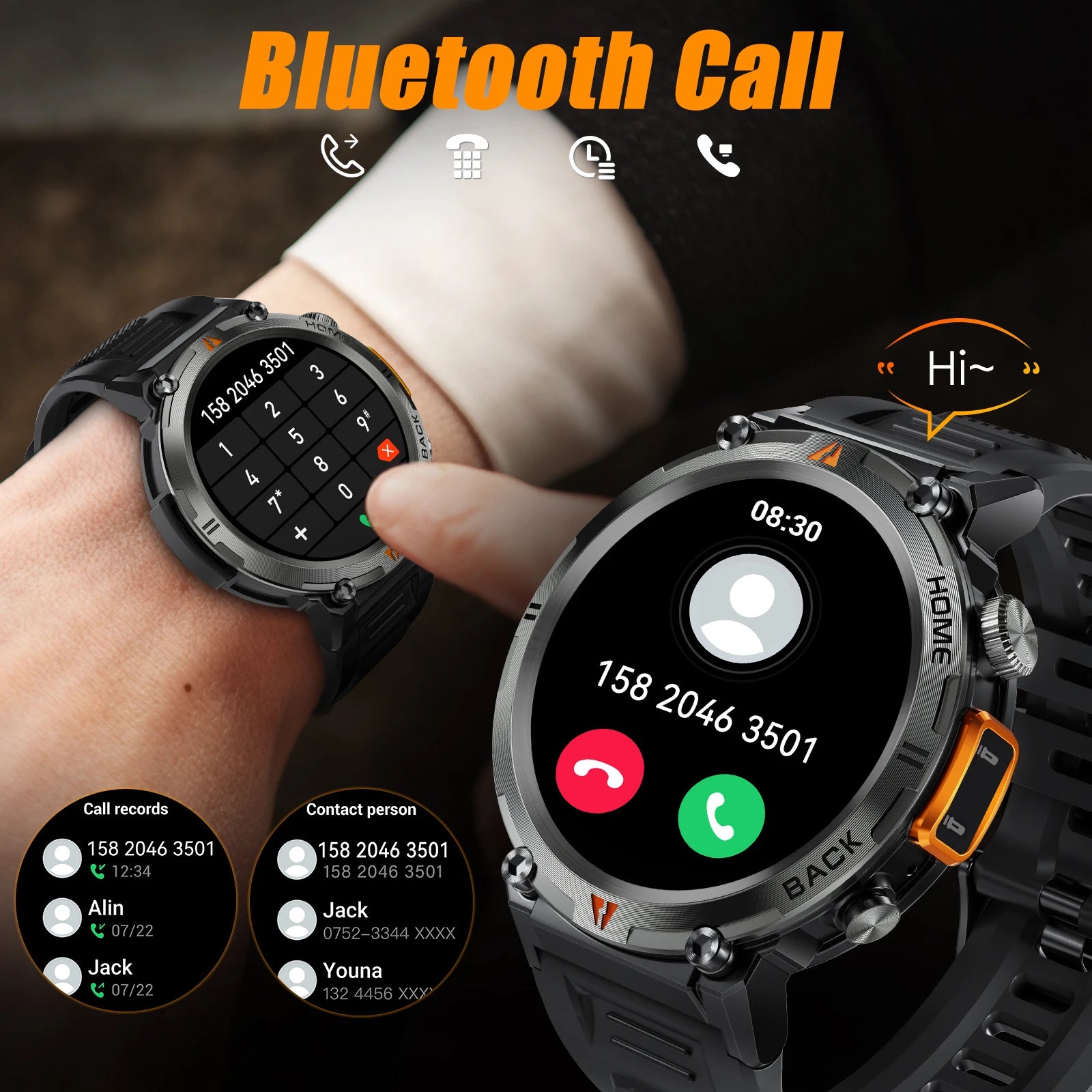 Smart Watch – Bluetooth Call & Health Monitor for iOS/Android
