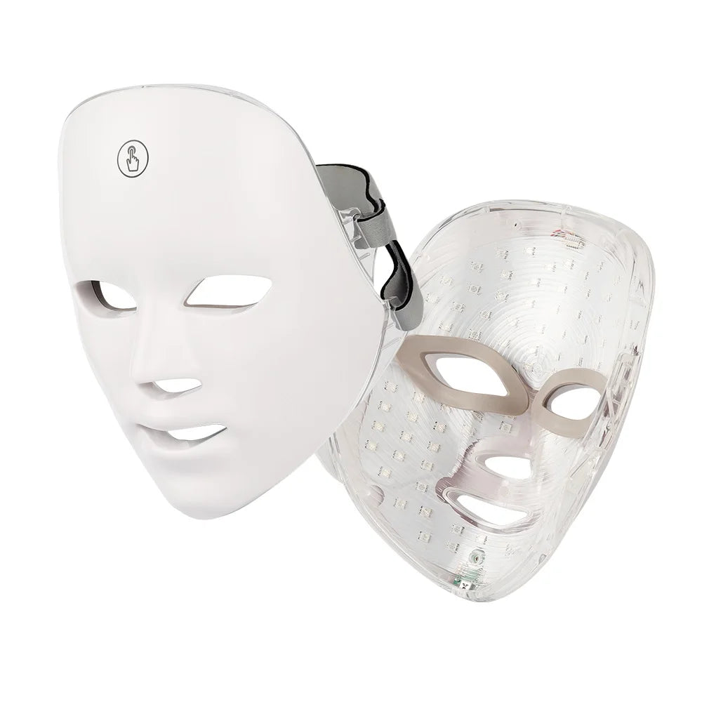 Rechargeable 7-Color LED Facial Mask – Skin Rejuvenation & Acne Treatment