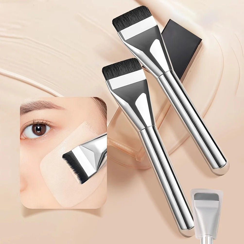 Flat-Head Foundation Brush – Ultra-Thin, Streak-Free Makeup Applicator