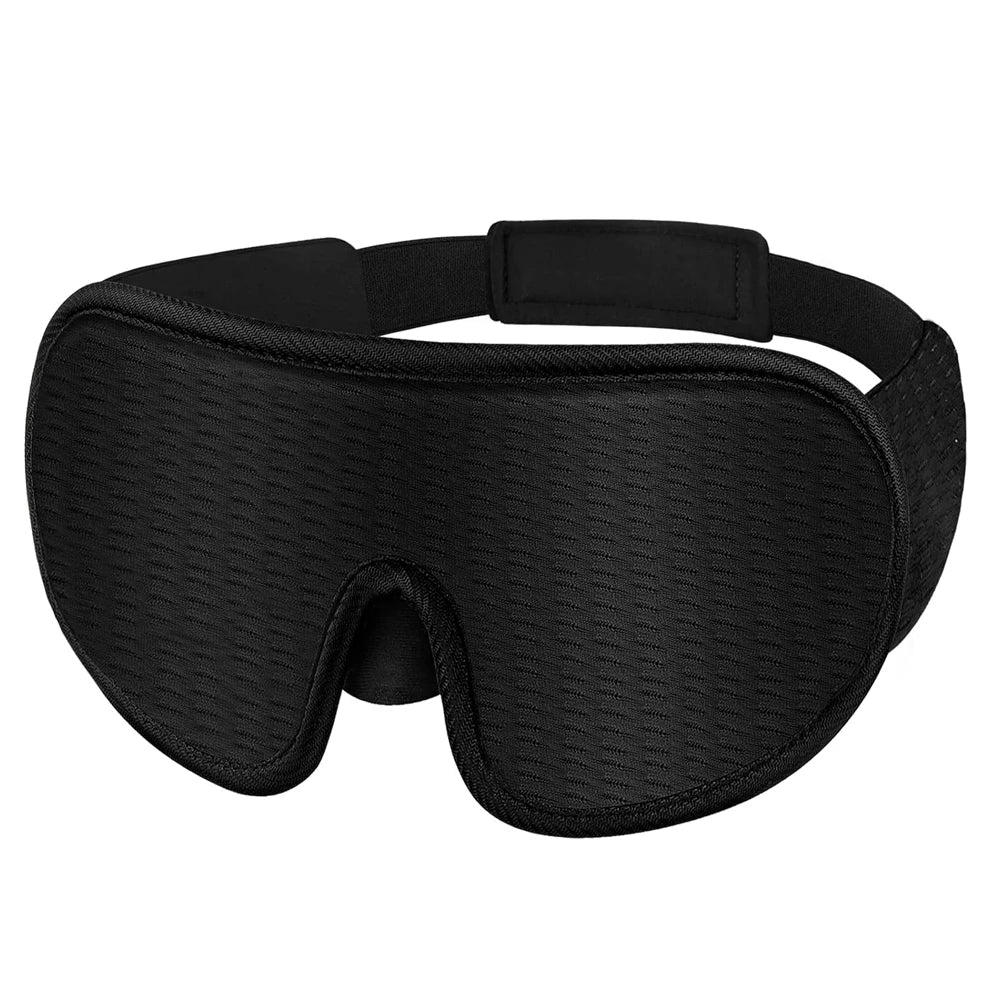3D Contoured Sleep Mask – 100% Light-Blocking Eye Mask for Travel & Rest