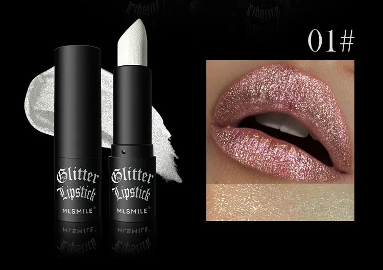 7-Color Diamond Matte Lipstick – Waterproof Glitter Lip Tint Balm