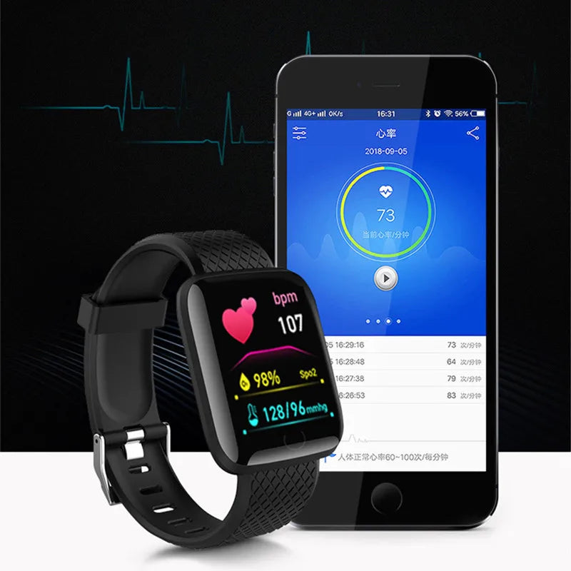 116 Plus Smart Watch – Fitness Tracker with Heart Rate Monitor & Waterproof Design