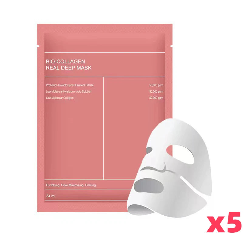 Bio Collagen Face Mask – Deep Hydrating & Brightening Overnight Skincare (1–20pcs)