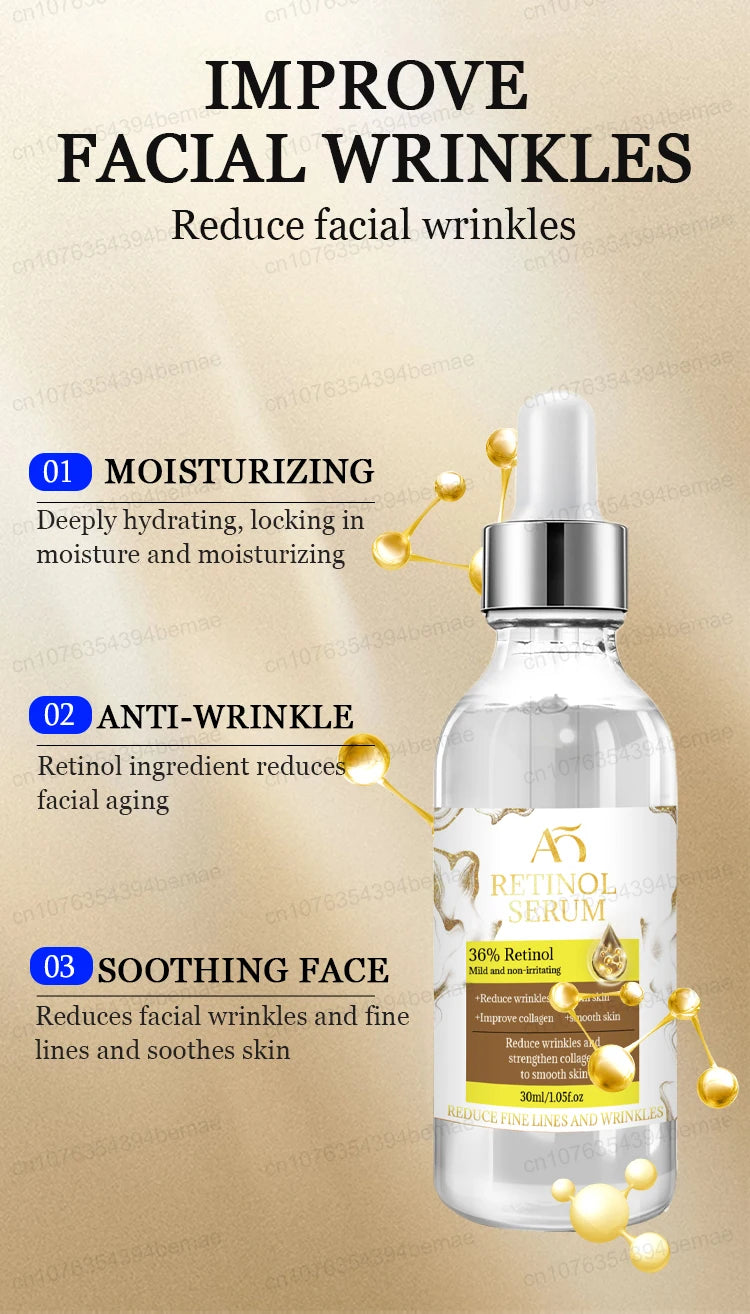 Anti-aging serum Wrinkles fade. Beauty stays.