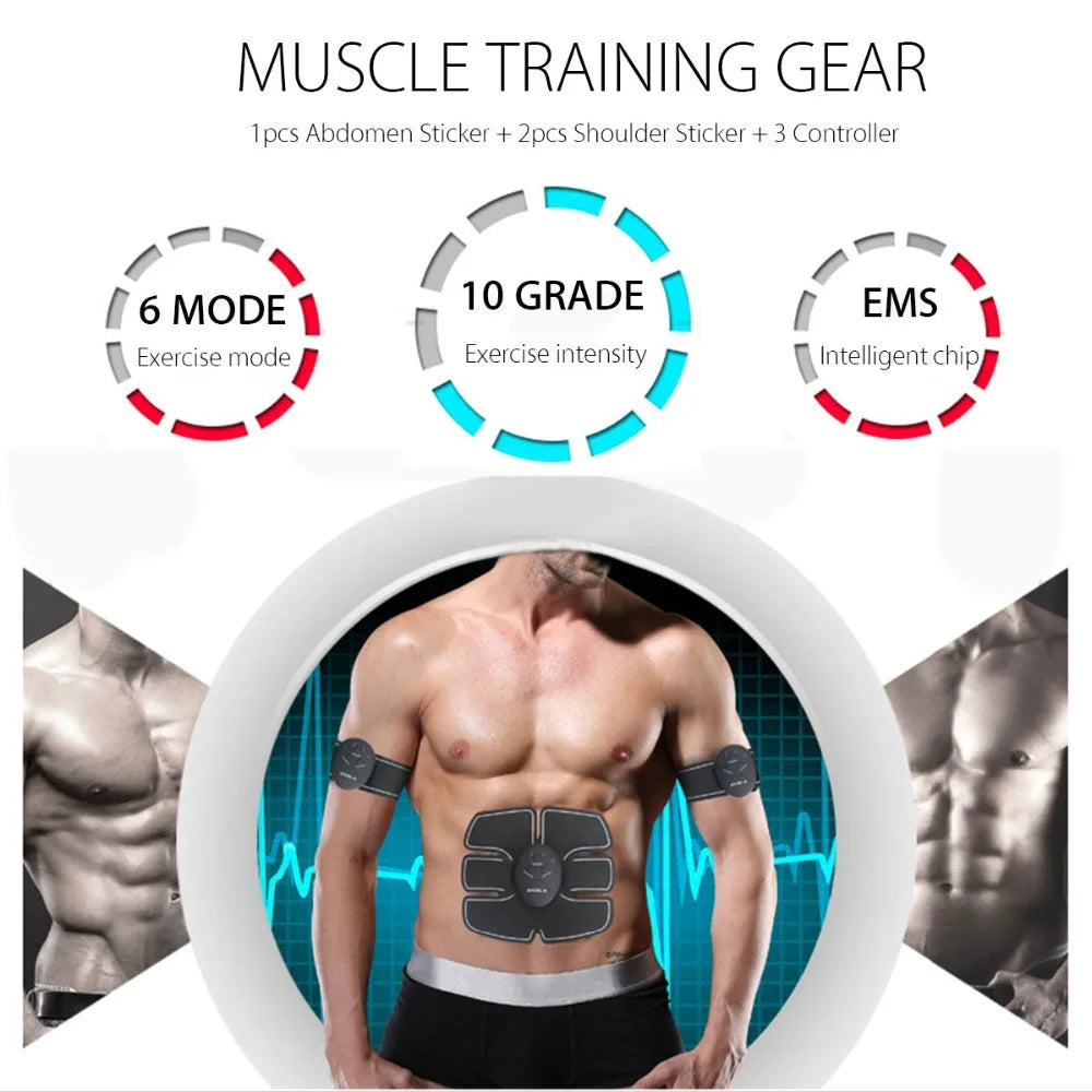 EMS Wireless Muscle Stimulator – Smart Abs & Body Slimming Trainer